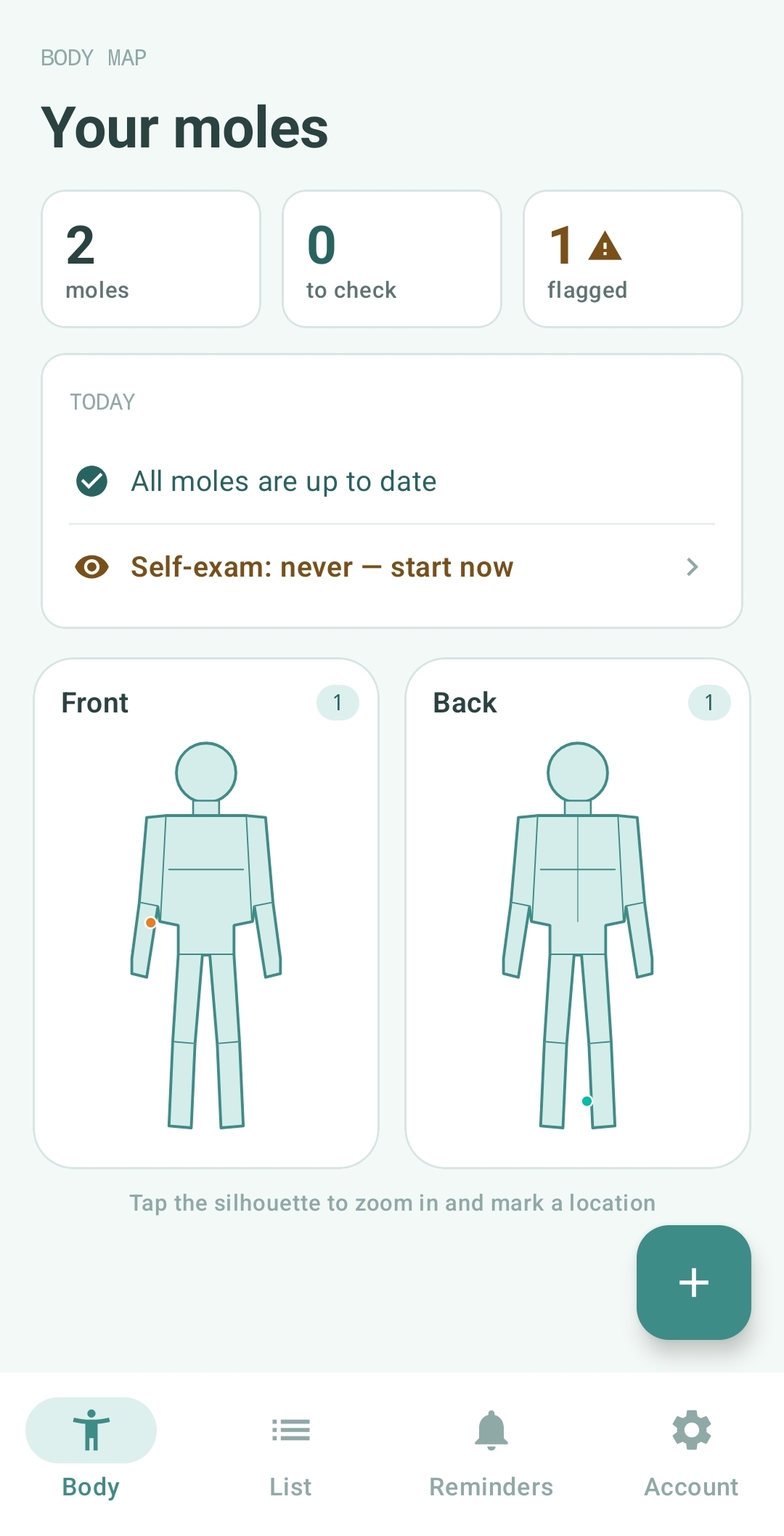 J-Skin body map